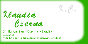 klaudia cserna business card